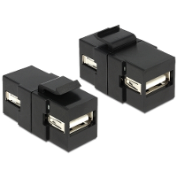 DeLOCK Keystone module USB 2.0 A female > USB 2.0 A female