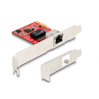 DeLOCK PCI Express x1 card naar 1 x RJ45 2,5 Gigabit LAN i225 NBASE T   Low Profile netwerkadapter
