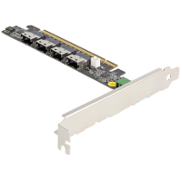 DeLOCK PCI Express x16 Card to 4 x internal SFF 8654 4i NVMe netwerkadapter