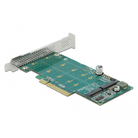 DeLOCK PCI Express x8 Card naar 2x internal NVMe M.2 Key M   Bifurcation controller