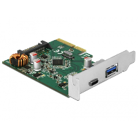 DeLOCK PCIe > 1x USB C + 1x USB A usb controller