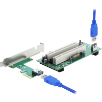 DeLOCK PCIe x1 naar 2x PCI 32 Bit slot riser card
