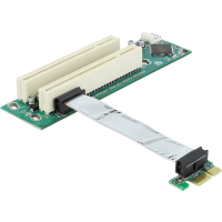 DeLOCK PCIe x1 naar 2x PCI riser card met flexibele kabel