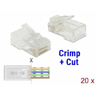 DeLOCK RJ45 Crimp+Cut Plug Cat.5E UTP stekker