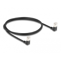 DeLOCK RJ45 Network Cable Cat.6A S/FTP Slim 90° downwards / downwards angled 1 m kabel