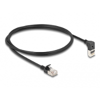 DeLOCK RJ45 Network Cable Cat.6A S/FTP Slim 90° upwards angled / straight 1 m kabel