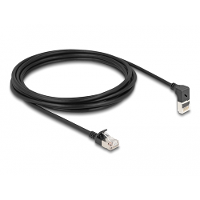 DeLOCK RJ45 Network Cable Cat.6A S/FTP Slim 90° upwards angled / straight 3 m kabel