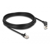 DeLOCK RJ45 Network Cable Cat.6A S/FTP Slim 90° upwards angled / straight 5 m kabel