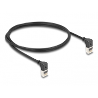 DeLOCK RJ45 Network Cable Cat.6A S/FTP Slim 90° upwards / upwards angled 1 m kabel