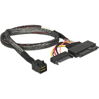DeLOCK SFF 8643 male > U.2 SFF 8639 female + SATA voedingsstekker adapter