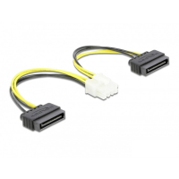 Delock Stroom Aansluitkabel 0.15 M Zwart, Wit