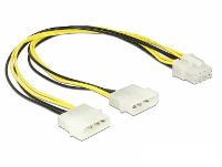 Delock Stroom Aansluitkabel 0.3 M Zwart, Wit, Geel