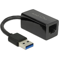 DeLOCK SuperSpeed USB A (USB 3.1 Gen 1) male > Gigabit LAN 10/100/1000 Mbps compact adapter