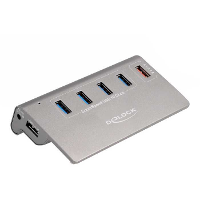 DeLOCK USB hub 10 Gbps met 4 USB A + 1 Quick Charge poort