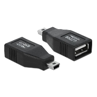 DeLOCK USB 2.0 A female naar mini USB male adapter