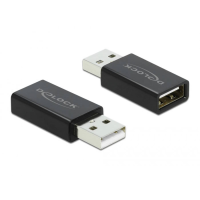 Delock USB 2.0 Adapter [1x USB A 2.0 Stekker   1x USB 2.0 Bus A] 66529 0 mm Verguld