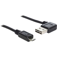 DeLOCK USB 2.0 Male left/right > micro B, 3m kabel