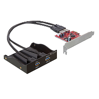 DeLOCK USB 3.0 Front Panel 2 Port Incl. PCI Express Card controller