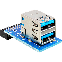 DeLOCK USB 3.0 Pin Header female > 2 x USB 3.0 Female adapter