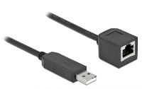 Delock USB A naar RJ45 adapterkabel USB 2.0 RJ45, USB A stekker 0.50 M Zwart 64163