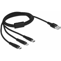 DeLOCK USB Charging cable 3 in 1 for Lightning, micro USB, USB C kabel