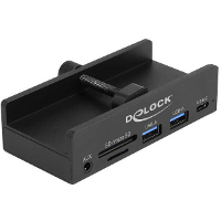 DeLOCK Externe 3 poort USB hub met borgschroef