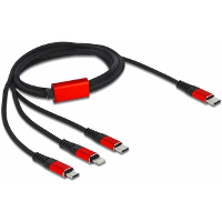 DeLOCK USB oplaadkabel 3 in 1 USB C naar Lightning + Micro USB + USB C