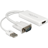 DeLOCK VGA (male) + USB A (male) naar HDMI (female) adapter