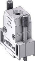 Deltron Connectors CTLM09M2.5 D sub behuizing Aantal polen: 9 Kunststof, gemetalliseerd 180 ° Metaal 1 stuk(s)