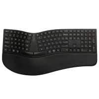 Delux GM909 Ergonomisch Toetsenbord 2.4G Draadloos/Bluetooth 112 Toetsen Oplaadbaar Volledige Maat met Schaarmechanisme