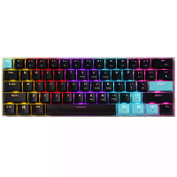 Delux KM36 61 Toetsen Bedrade Mechanische Toetsenbord RGB Licht Tweekleurige Injectie Toetsen Caps USB E Sports Ergonomi
