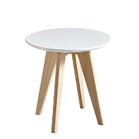 Demeyere bijzettafel Rondo   wit   Ø40x40 cm   Leen Bakker