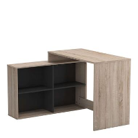 Demeyere bureau Corner   donker eikenkleur   76,7x111,9x100,7 cm   Leen Bakker