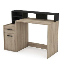 Demeyere bureau Delphi   1 lade + 1 deur   bruin   126,2x93,5x59,8 cm   Leen Bakker