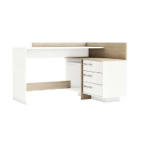 Demeyere hoekbureau Thales   licht eiken   105x128x83 cm   Leen Bakker