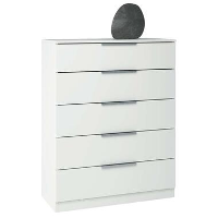 Demeyere kast Spazio 5 lades   wit   102,4x80x41,7 cm   Leen Bakker