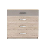 Demeyere ladekast Graphic 4 lades   licht eikenkleur   80,8x86,6x41,9 cm   Leen Bakker