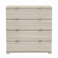 Demeyere ladekast Perfect 4 lades   licht eikenkleur   82x79,7x41,9 cm   Leen Bakker