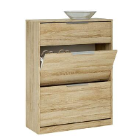 Demeyere schoenenkast Chest   eikenkleur   105x80x32,6 cm   Leen Bakker