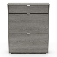 Demeyere schoenenkast Perfect   1 lade + 2 kleppen   donkerbruin   Leen Bakker