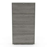 Demeyere schoenenkast Perfect   4 kleppen   donkerbruin   Leen Bakker