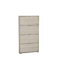 Demeyere schoenenkast Perfect 4 kleppen   licht eikenkleur   Leen Bakker