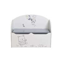 Demeyere speelgoedkist Bear   wit/grijs   54,3x69,3x29,3 cm   Leen Bakker