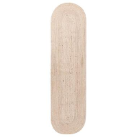 DEMIRCI   Laagpolig vloerkleed   Beige   80 x 300 cm   Jute
