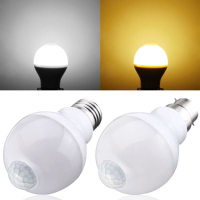 E27 B22 5W SMD5730 10LEDs Infrared Motion Sensor + Light Control Induction Light Bulb AC85 265V