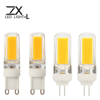 ZX Dimmable G4 G9 LED Filament Retro COB Glass Light Bulb 110V 220V Replace Holagen Light Bulb