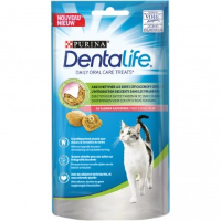 DentaLife Daily Oral Care met zalm kattensnack (40 gram) 4 x 40 g