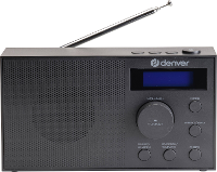 Denver DAB 51B Radio DAB+, DAB, FM USB, AUX Wekfunctie Zwart