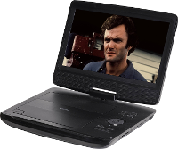 Denver MT 1097 Draagbare DVD speler 25.4 Cm 10 inch Energielabel: C (A   G) Werkt op een accu, Incl. 12 V auto aansluitkabel Zwart