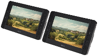 Denver MTW 1098 Draagbare DVD speler 25.4 Cm 10 inch Energielabel: D (A   G) Werkt op een accu, Incl. 12 V auto aansluitkabel, Incl. Tweede beeldscherm Zwart